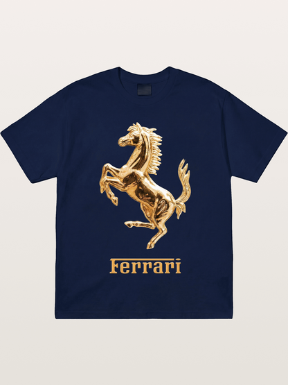 Ferrari Golden Prancing Horse Gildan T-shirt