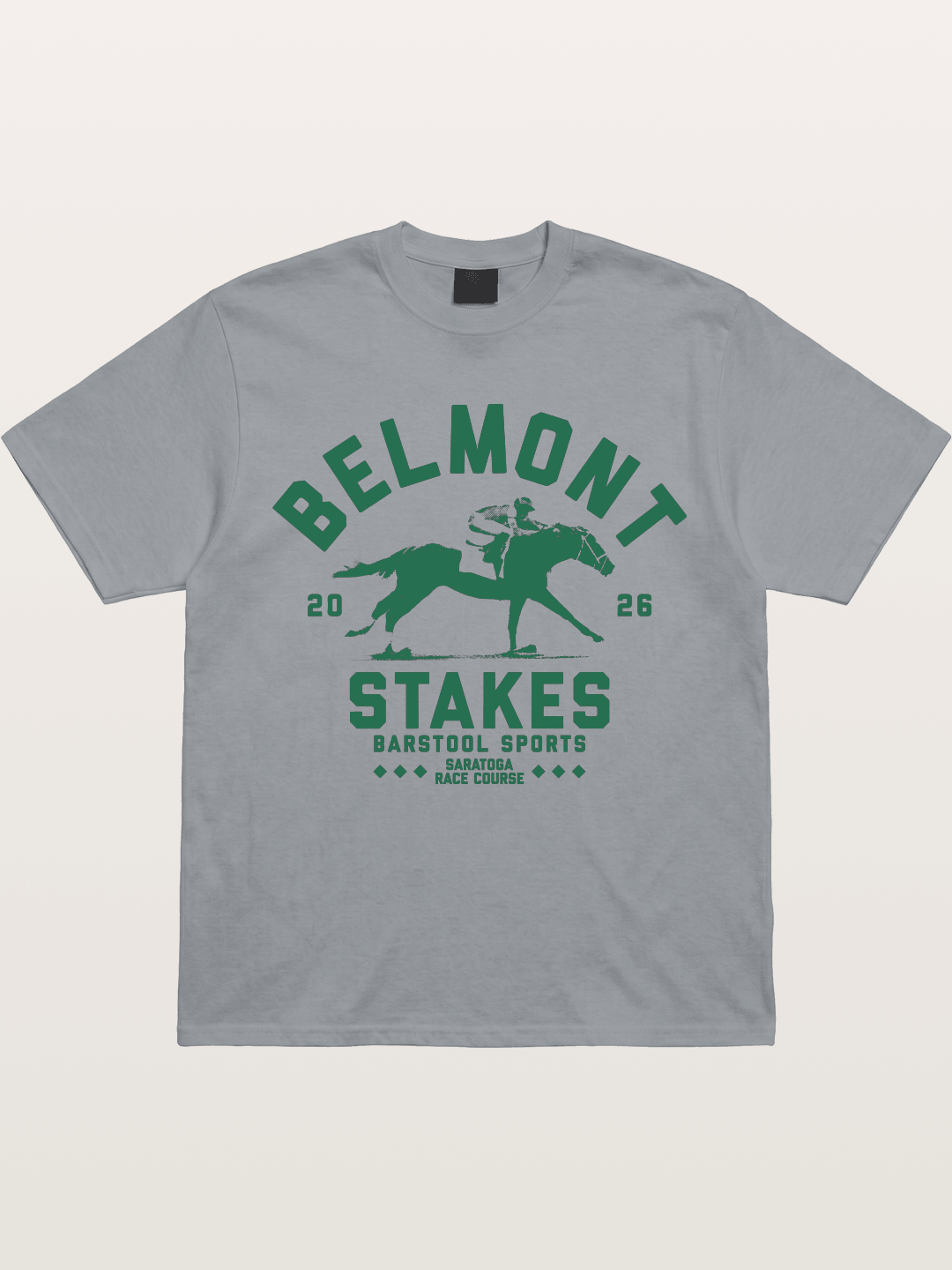 Belmont Stakes Horse Rider Silhouette Gildan T-shirt