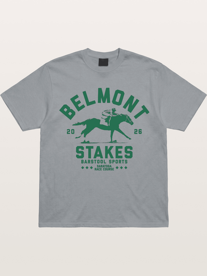 Belmont Stakes Horse Rider Silhouette Gildan T-shirt
