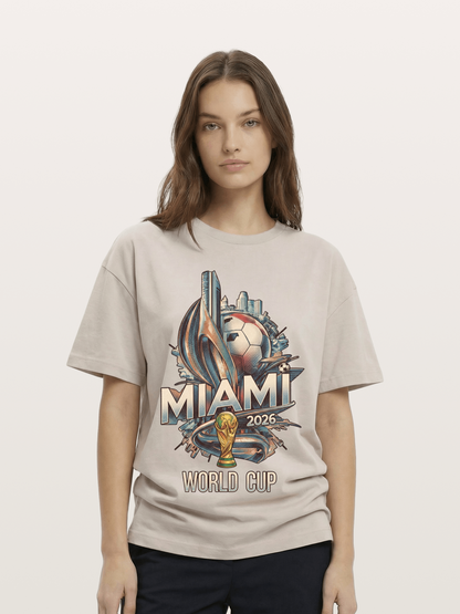 Miami World Cup 2026 Emblem Cotton T-shirt