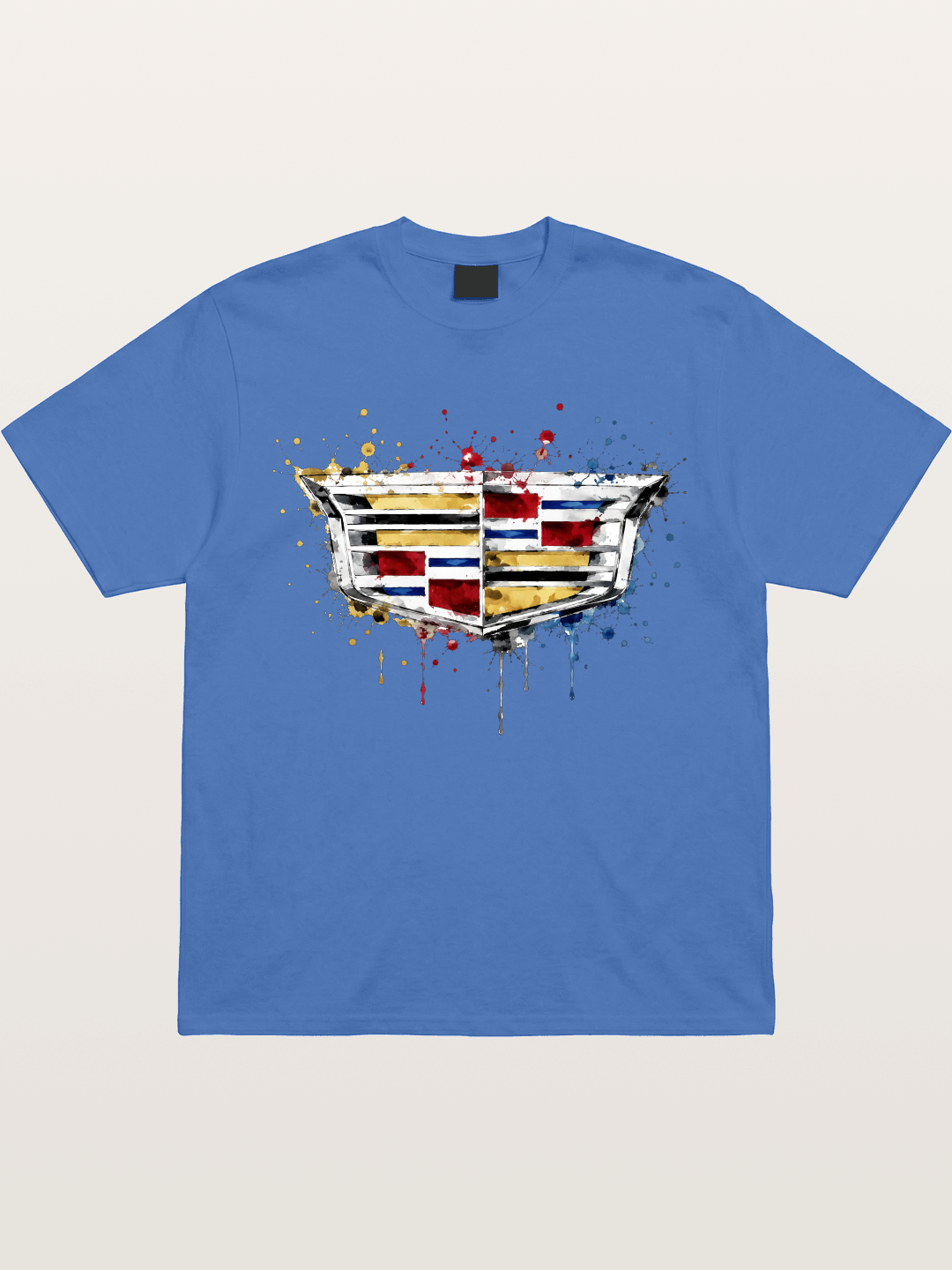 Cadillac Watercolor Logo Print Gildan T-shirt