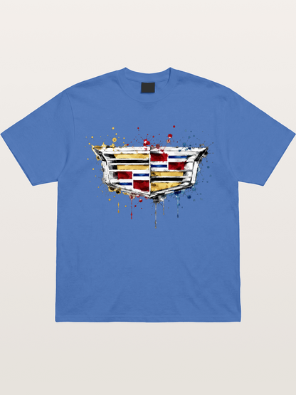 Cadillac Watercolor Logo Print Gildan T-shirt