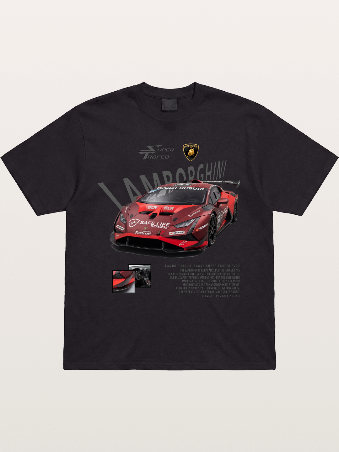 Lamborghini Huracan Red Super Trofeo Gildan T-shirt