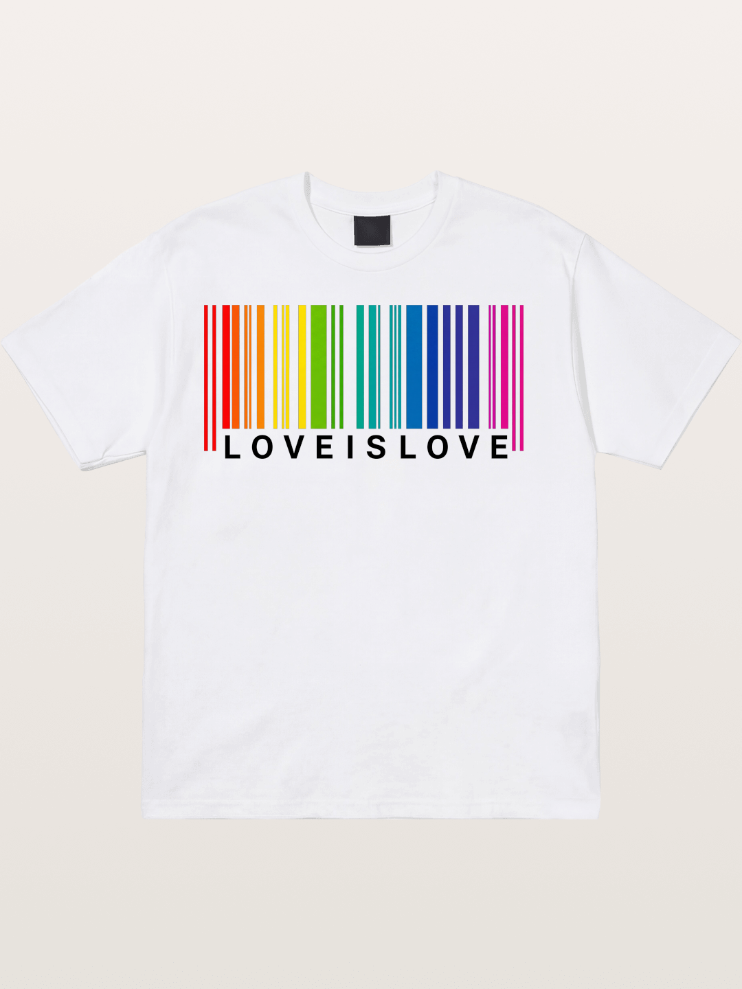 Love Is Love Barcode Style Art Cotton T-shirt