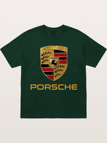 Porsche Golden Emblem Gildan T-shirt