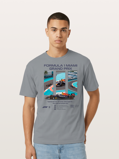 Miami Red Bull Race Art Cotton T-shirt