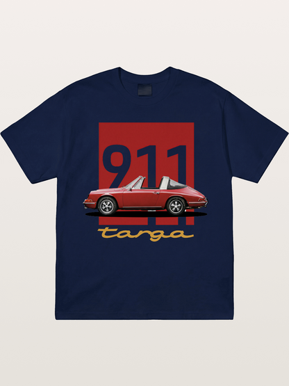 911 Targa Red Vintage Print Gildan T-shirt