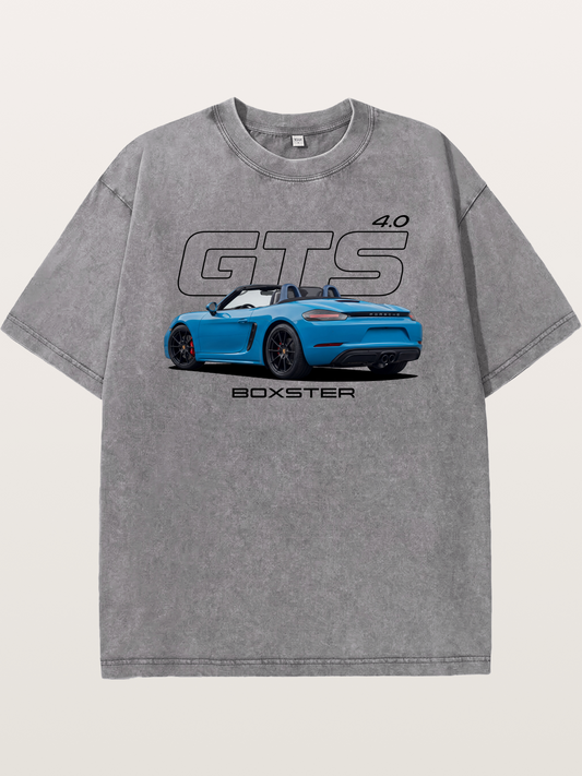 Porsche 718 Boxster GTS Print Washed T-shirt