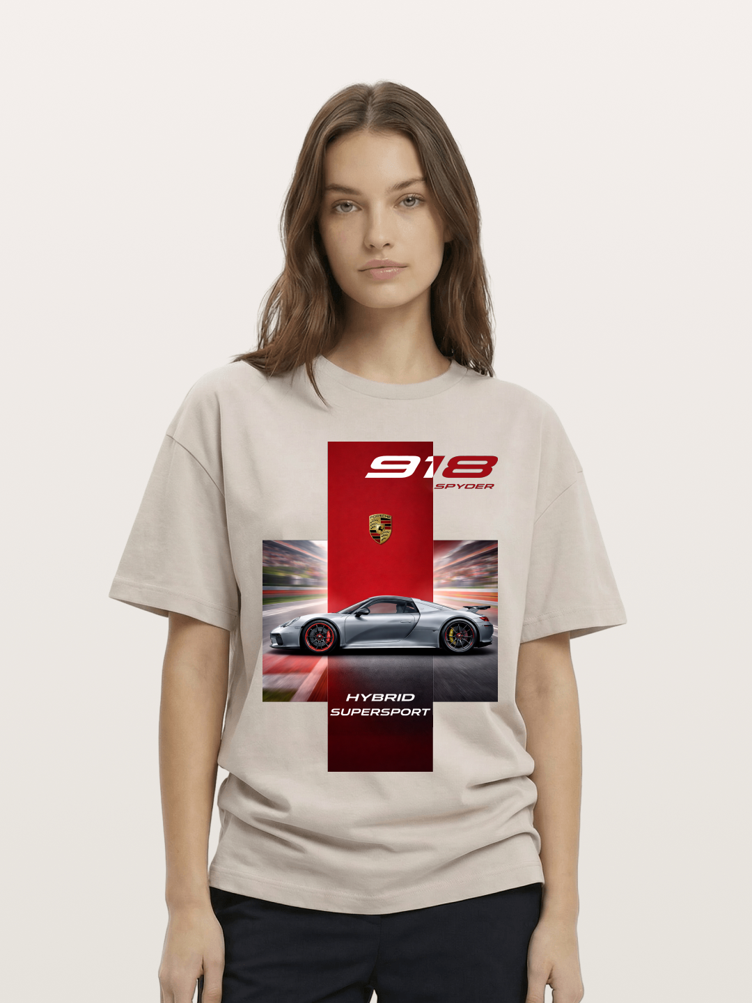 Porsche 918 Spyder Hybrid Supersport Cotton T-shirt