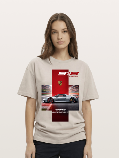 Porsche 918 Spyder Hybrid Supersport Cotton T-shirt