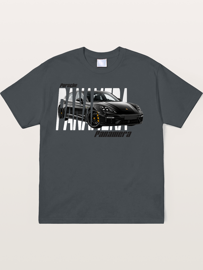 Porsche Panamera Typography Print Soft-Stay T-shirt