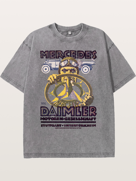 Mercedes Daimler Vintage Racing Washed T-shirt.