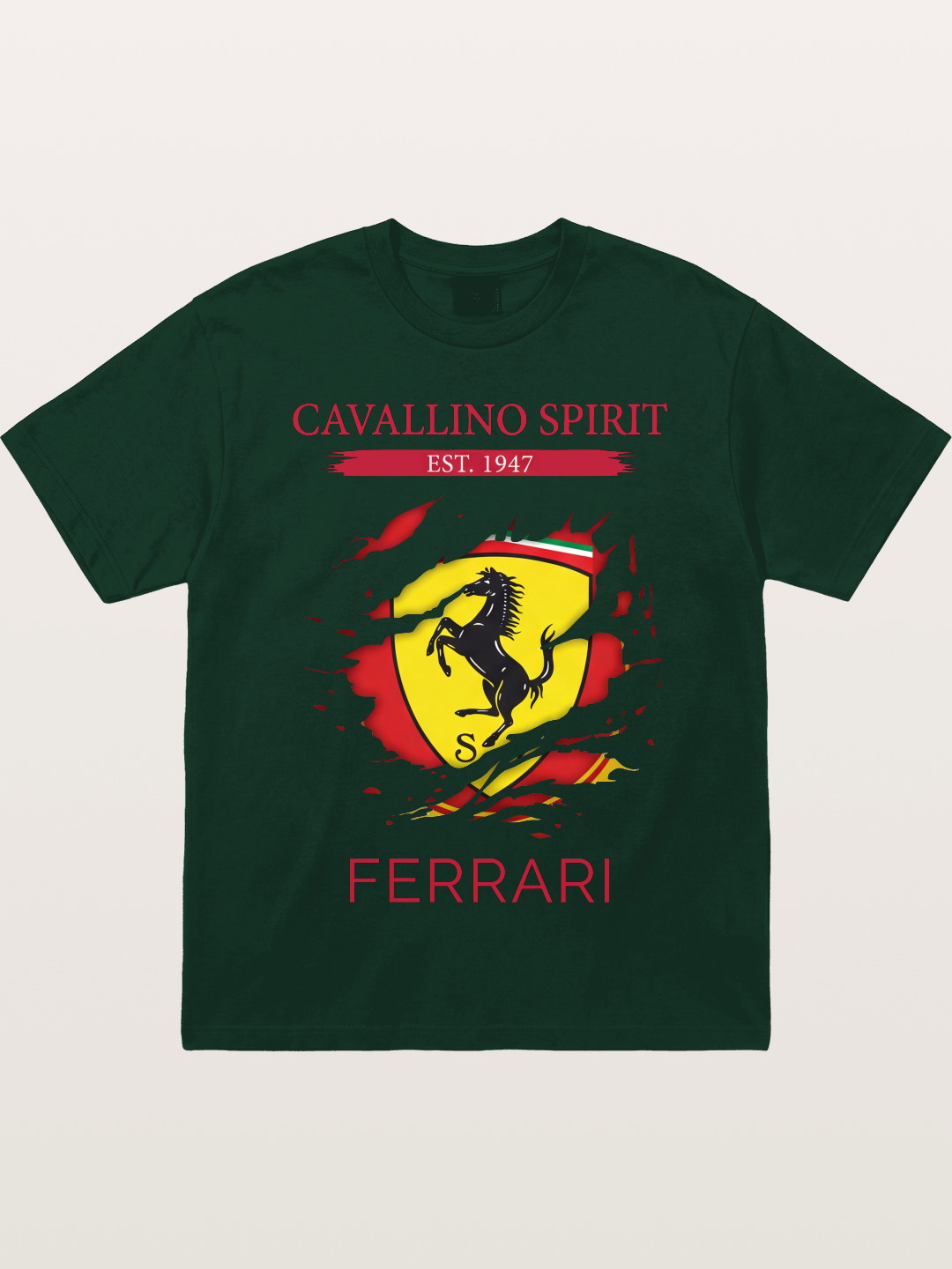 Ferrari 1947 Tear Logo Gildan T-shirt