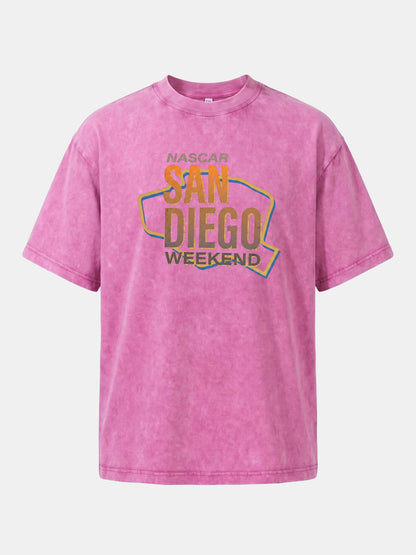 San Diego Weekend Vintage Typography Washed T-shirt