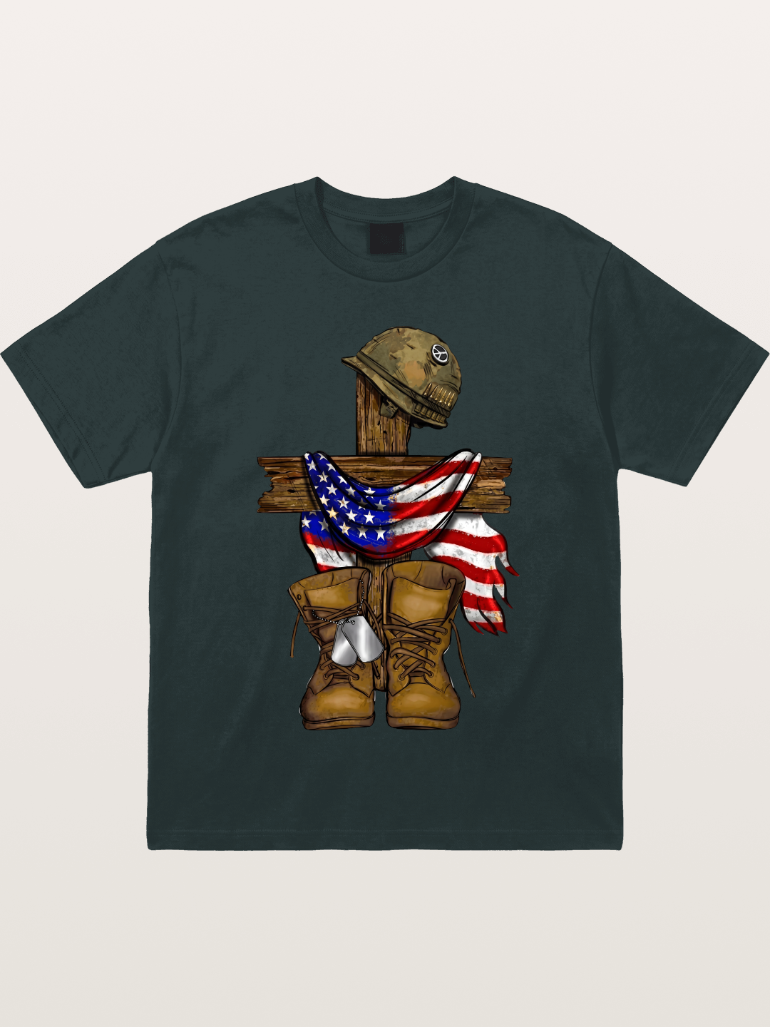 Military Cross Memorial Tribute Design Gildan T-shirt