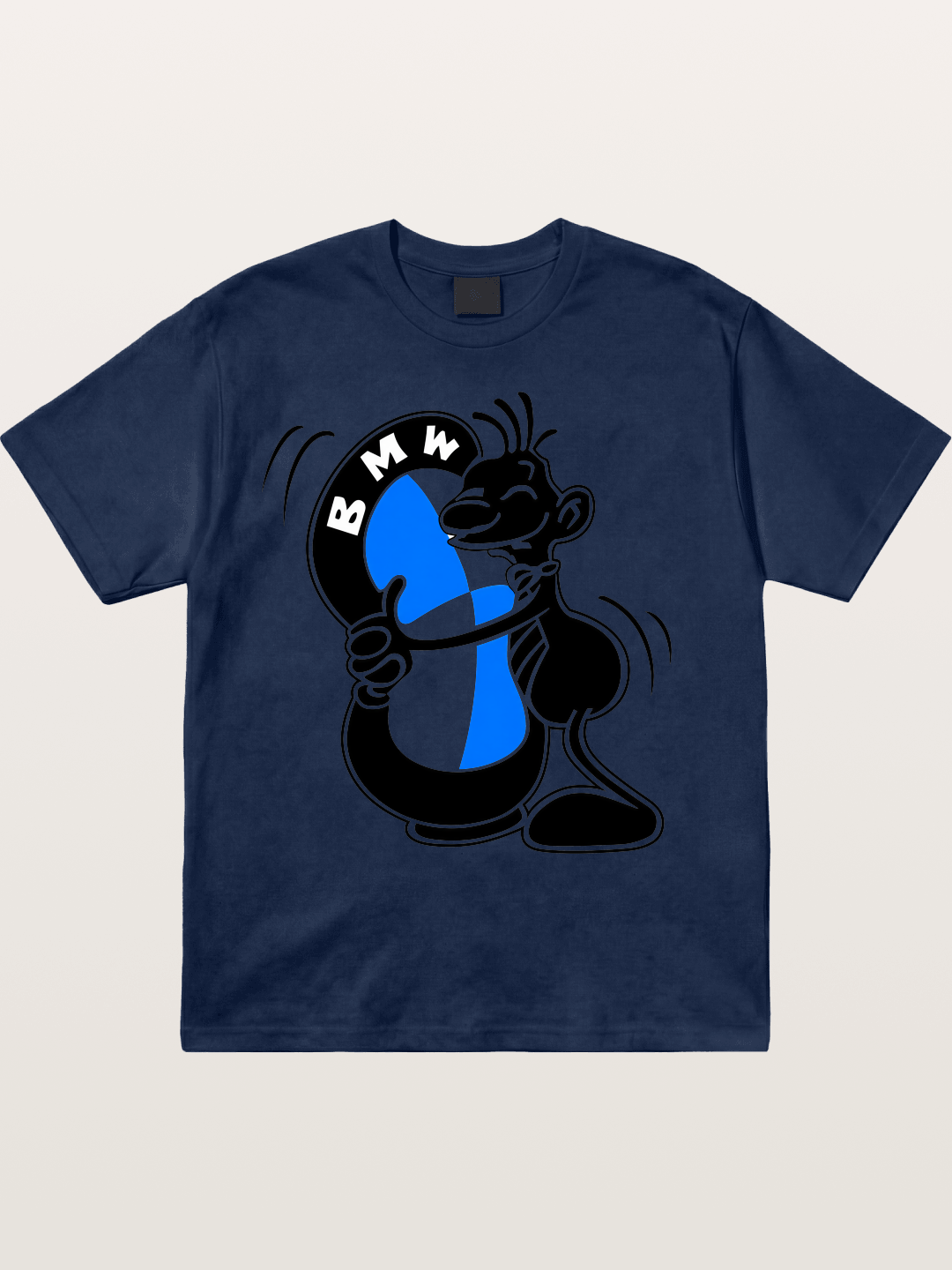 BMW Cartoon Mascot Sticker Cotton T-shirt