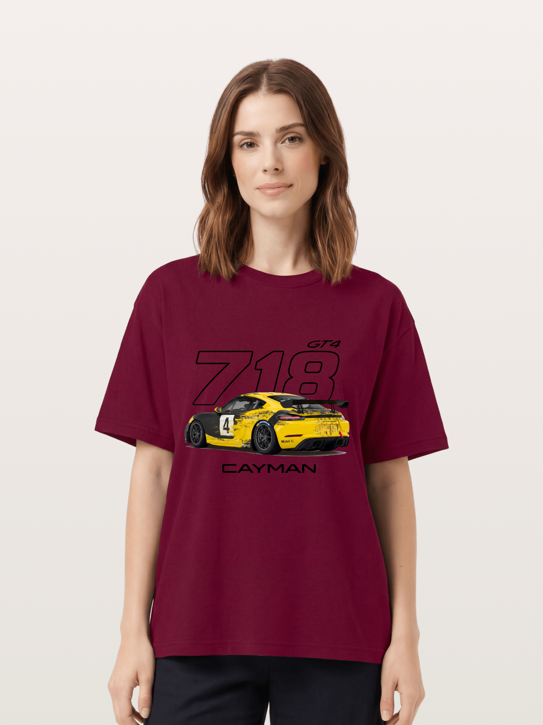 Porsche 718 Cayman GT4 Poster Gildan T-shirt