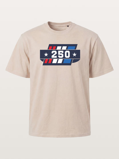 250th Anniversary Star Stripes Badge Cotton T-shirt
