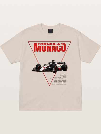 Red Triangle F1 Monaco Artwork Cotton T-shirt