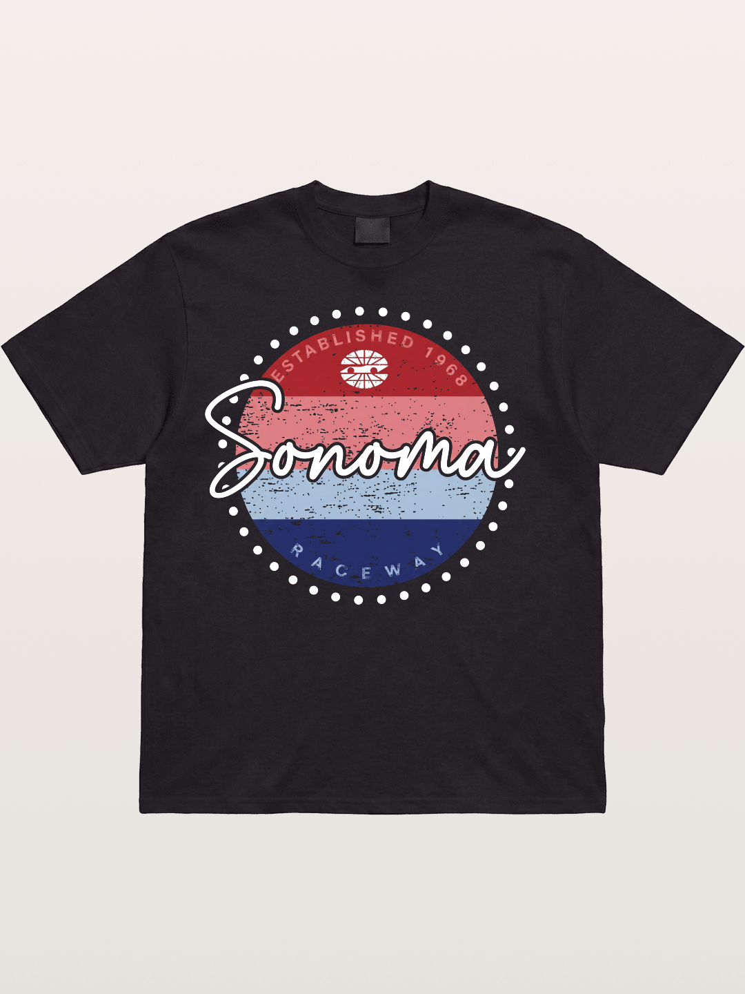 Sonoma Raceway Retro Circular Logo Cotton T-shirt