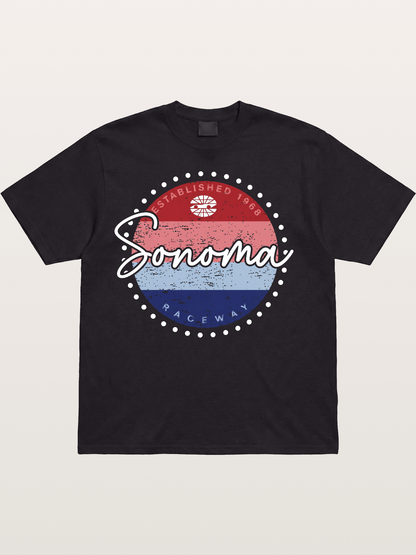 Sonoma Raceway Retro Circular Logo Cotton T-shirt