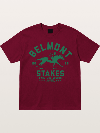 Belmont Stakes Horse Rider Silhouette Gildan T-shirt