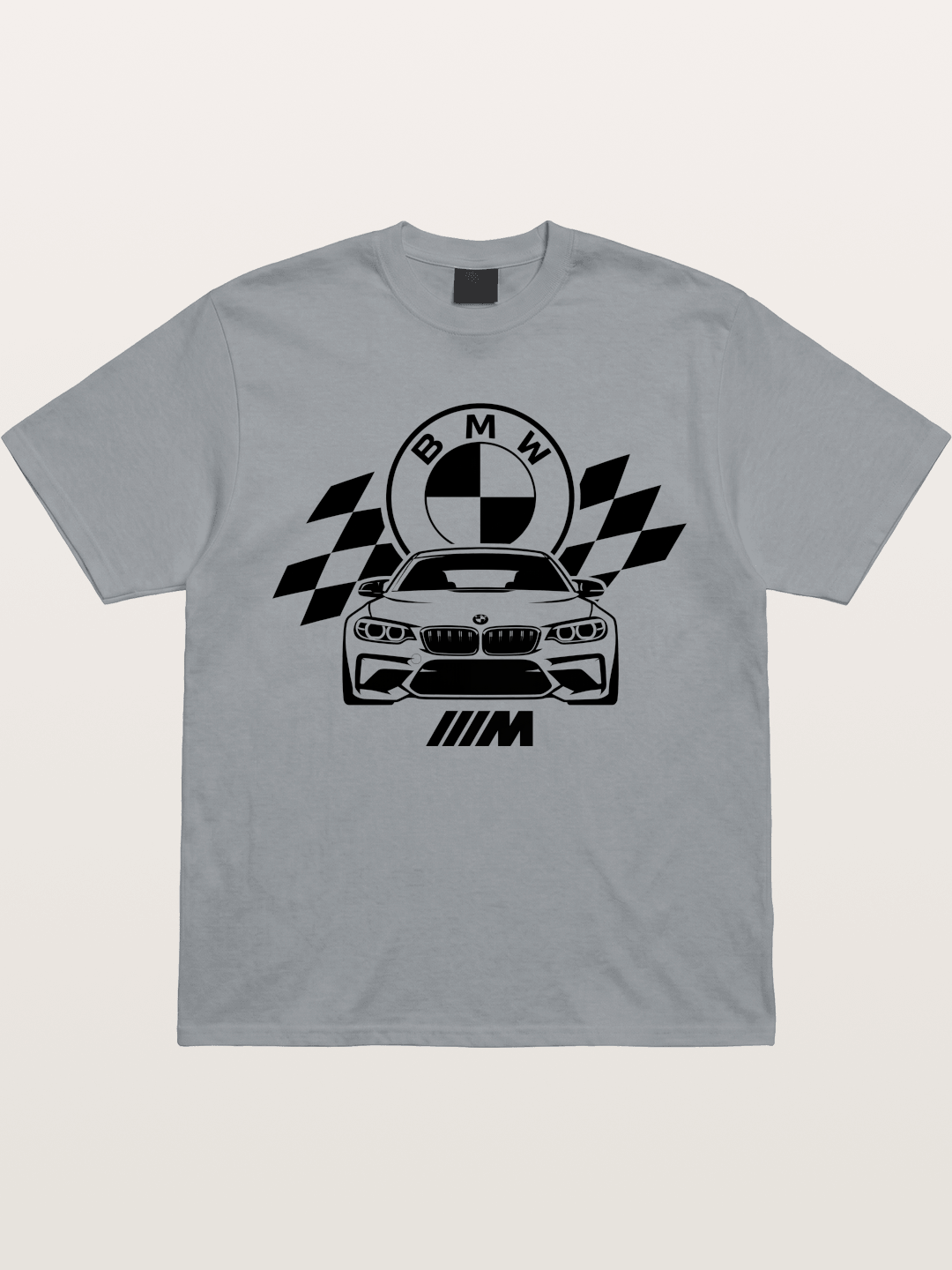 BMW M Series Checkered Flag Print Gildan T-shirt