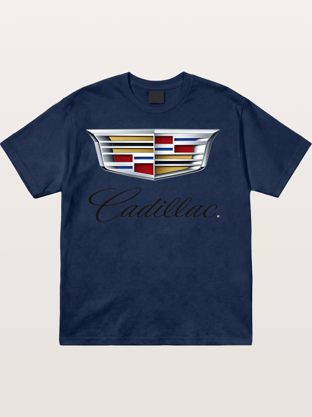 Cadillac Emblem Script Print Cotton T-shirt