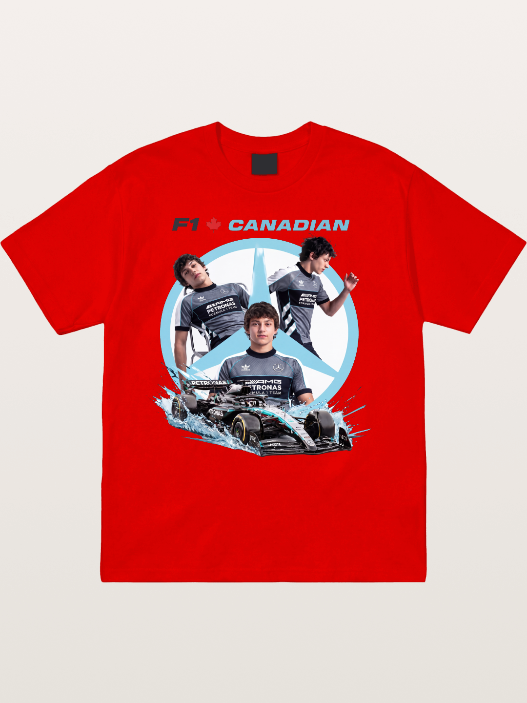 Canadian F1 Mercedes Racing Poster Cotton T-shirt