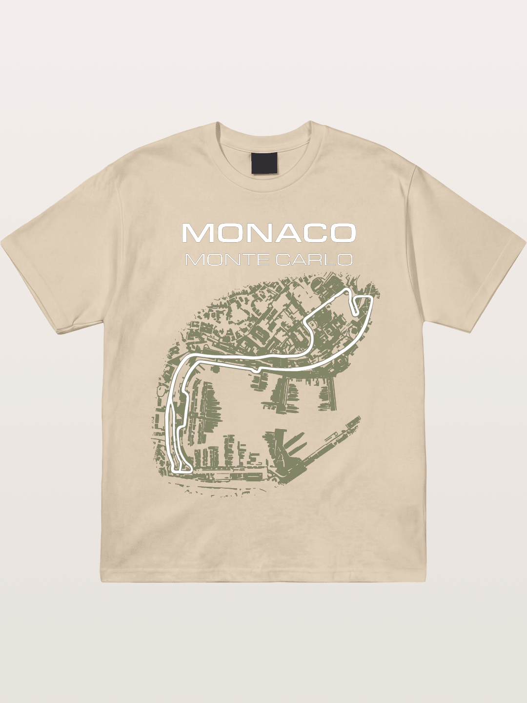 Monaco Grand Prix Vintage City Circuit Map Gildan T-shirt
