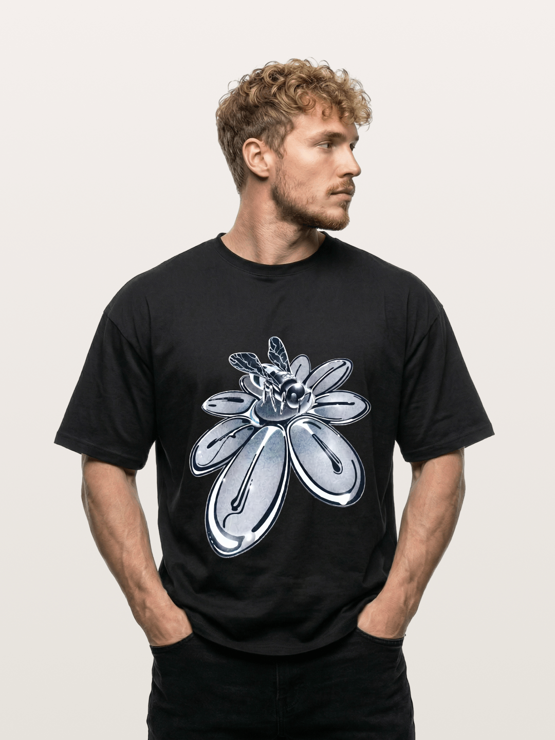 EDC Silver Chrome Daisy Art Gildan T-shirt