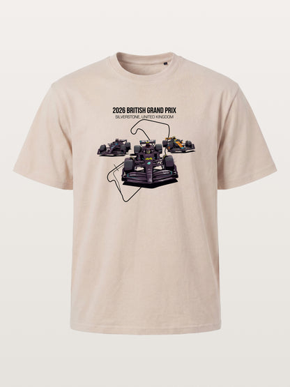 F1 Cars Silverstone Track Overlay Cotton T-shirt