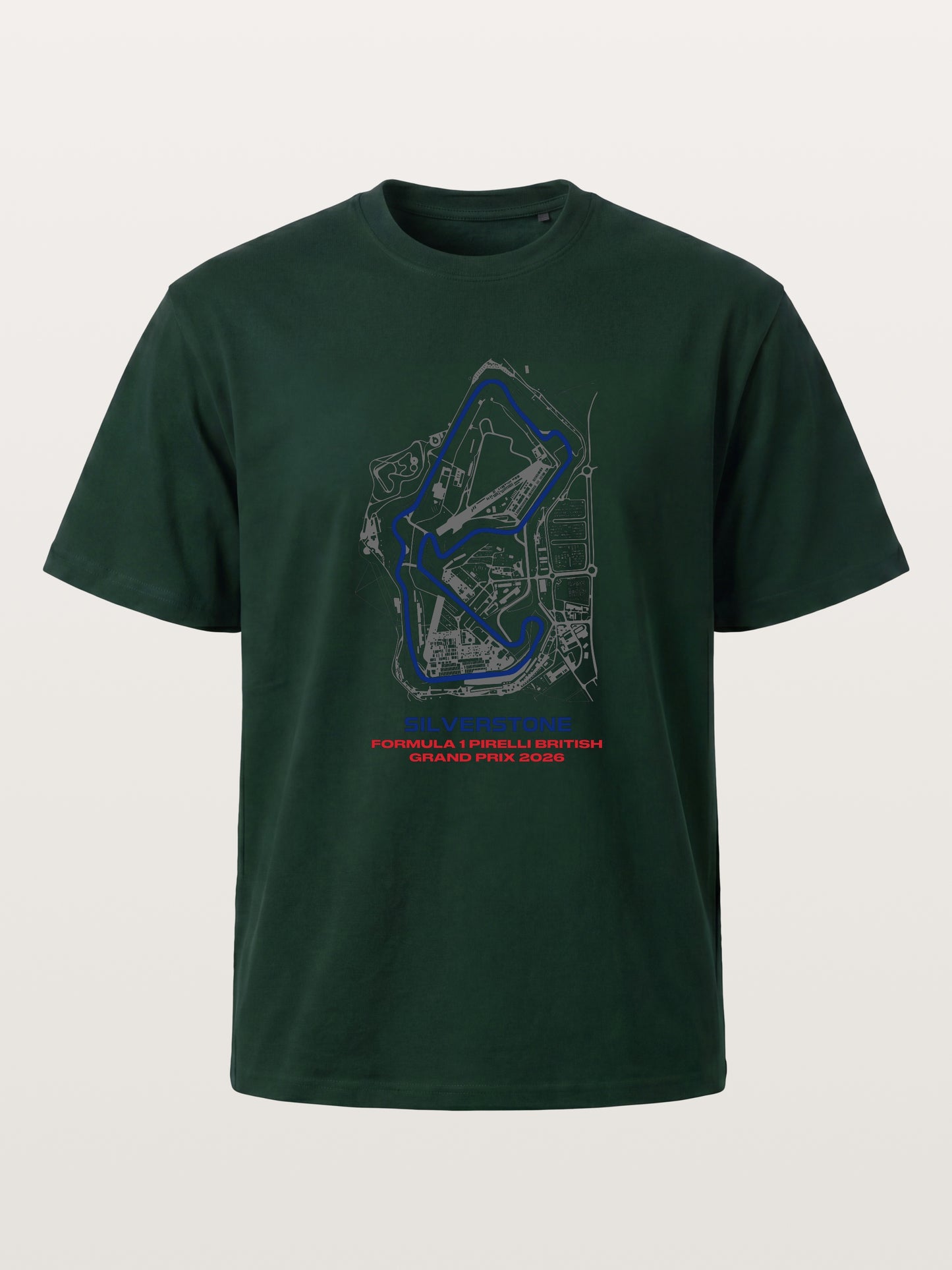 Silverstone Circuit Blueprint Layout Gildan T-shirt