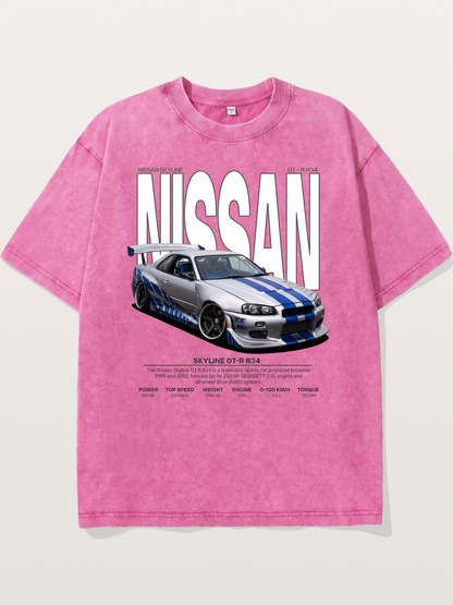 Nissan Skyline GT-R R34 Poster Washed T-shirt