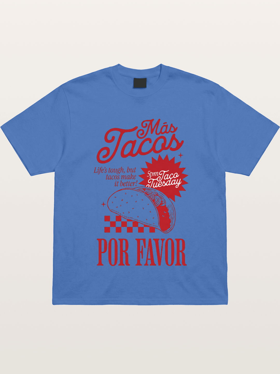 Mas Tacos Por Favor Funny Retro Art Gildan T-shirt