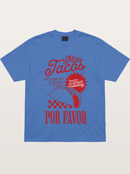 Mas Tacos Por Favor Funny Retro Art Gildan T-shirt