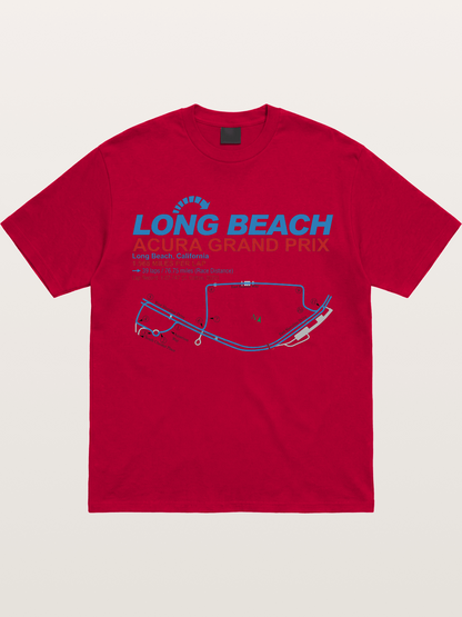 Long Beach Grand Prix Map Gildan T-shirt