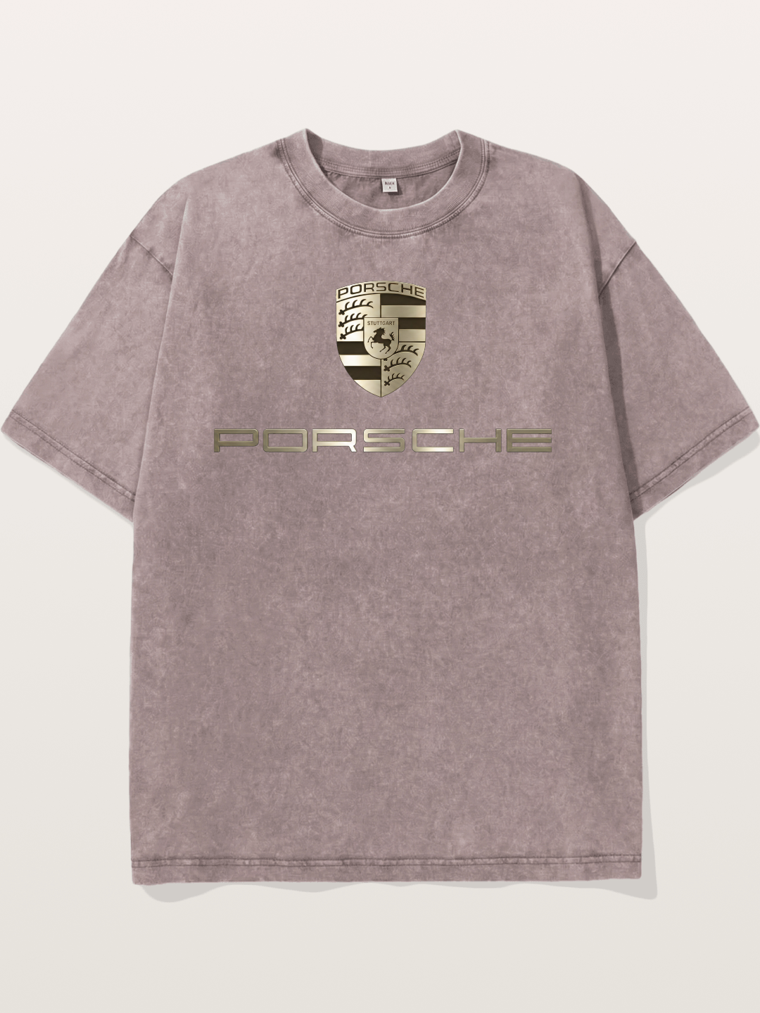 Metallic Porsche Shield Logo Washed T-shirt
