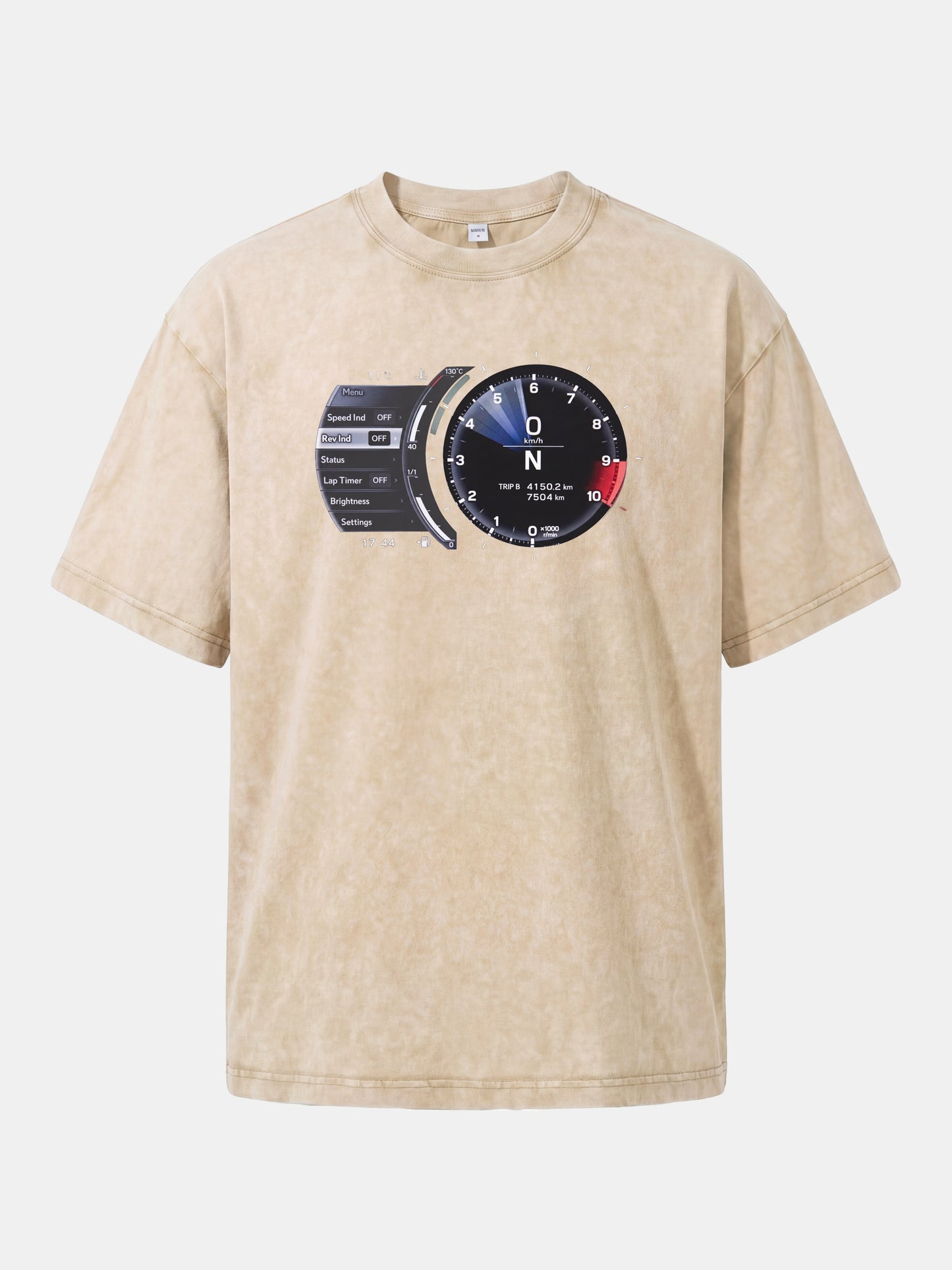 Lexus Analog Tachometer With Menu Panel Washed T-shirt