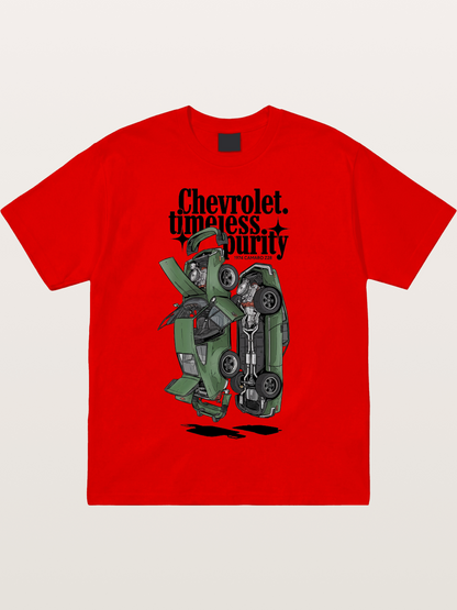 Timeless Purity Muscle Car Cotton T-shirt