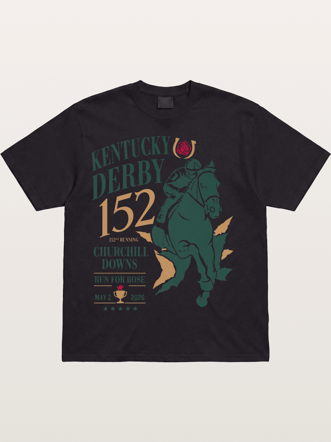 Churchill Downs Derby Silhouette Art Cotton T-shirt
