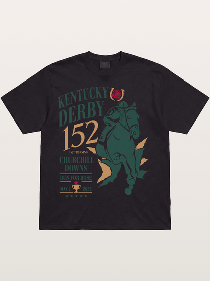 Churchill Downs Derby Silhouette Art Cotton T-shirt