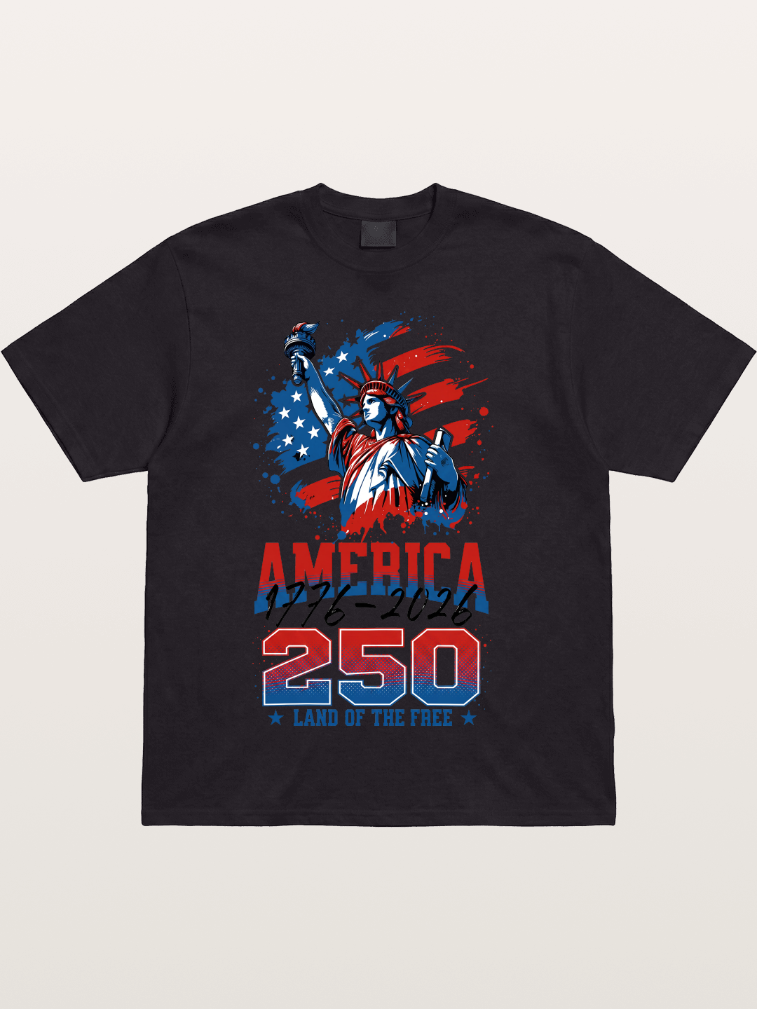 Liberty 250 Years Freedom Print Cotton T-shirt