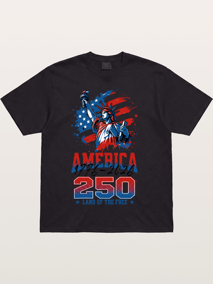 Liberty 250 Years Freedom Print Cotton T-shirt