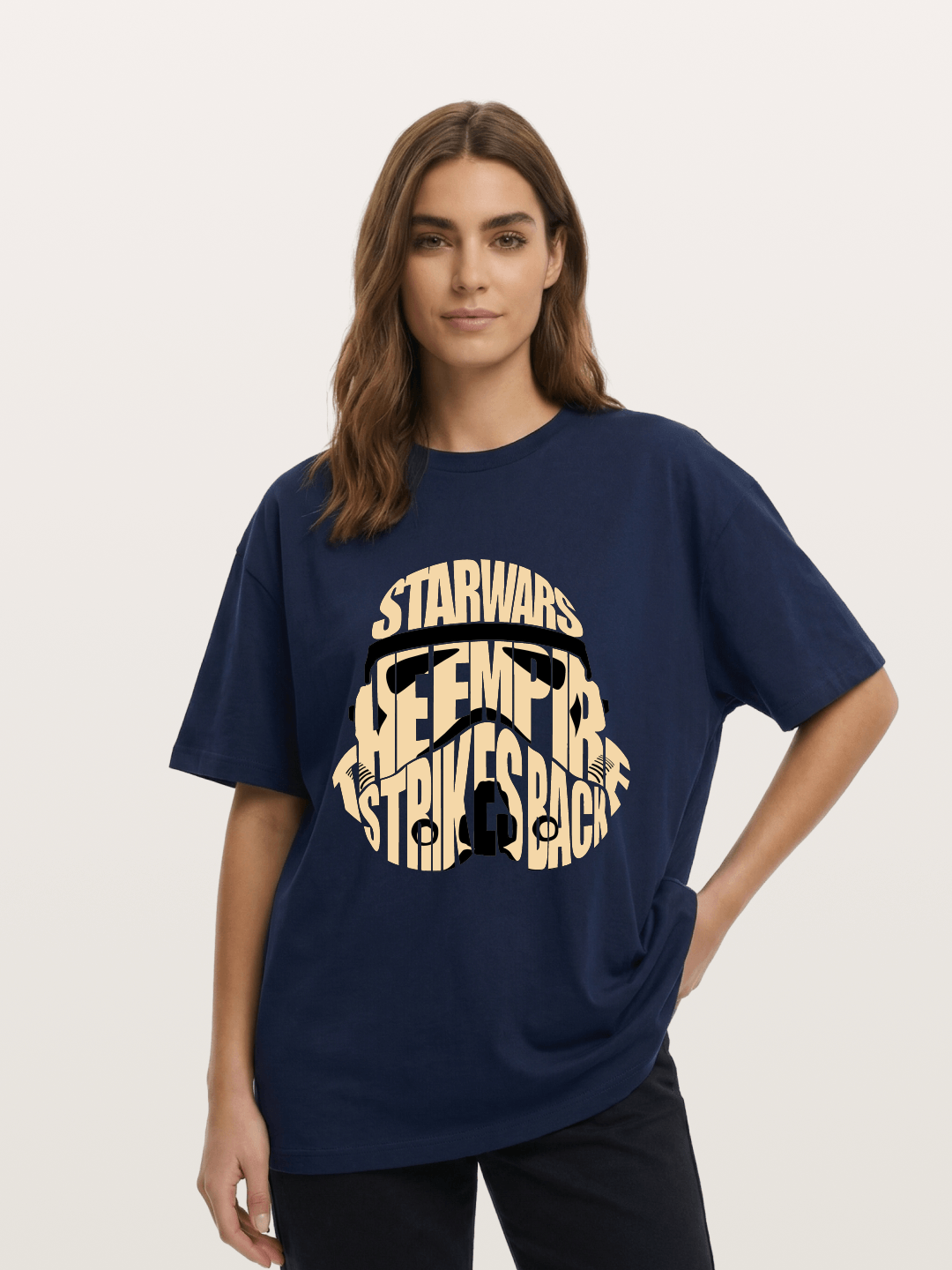 Star Wars Stormtrooper Word Art Design Cotton T-shirt