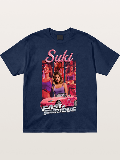 Fast & Furious Pink Crew Cotton T-shirt