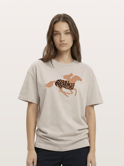 Preakness Stakes 151 Horse Silhouette Cotton T-shirt