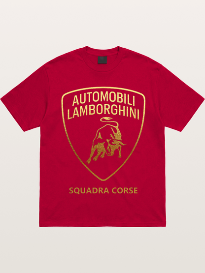 Lamborghini Squadra Corse Gold Shield Gildan T-shirt -----
