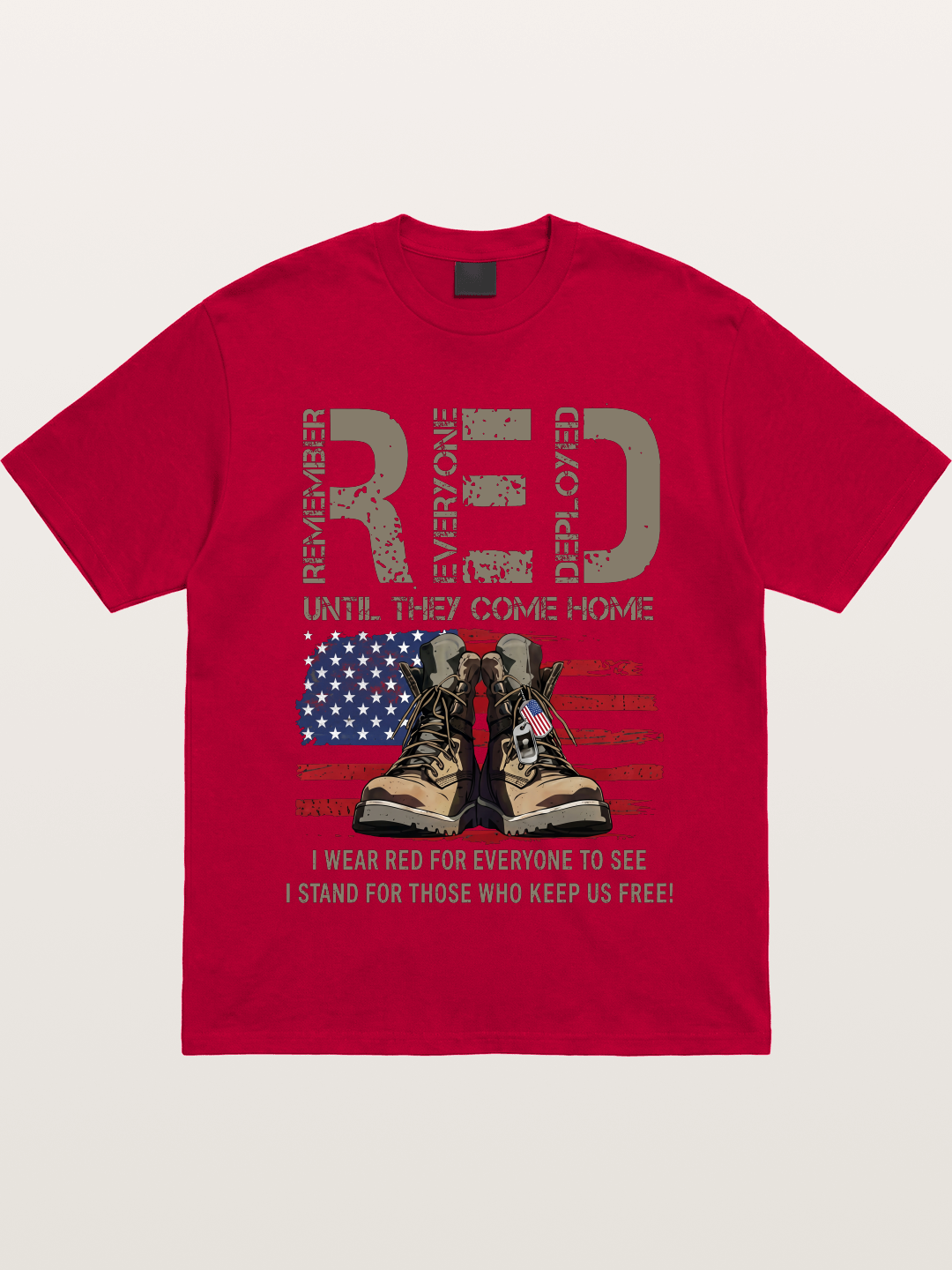 I Wear Red for Those Who Keep Us Free Gildan T-shirt