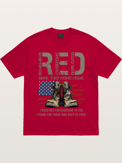 I Wear Red for Those Who Keep Us Free Gildan T-shirt